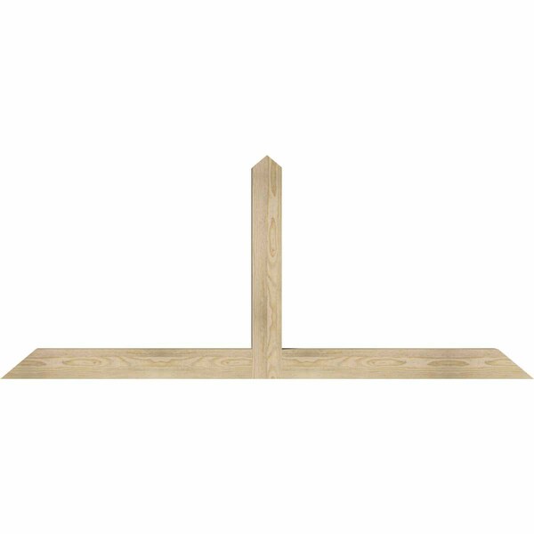 Ekena Millwork Portland Rough Sawn Timber Gable Bracket, Douglas Fir, 72"W x 30"H x 4"D x 4"F, 10/12 Pitch GBW072X30X0404POR00RDF - main